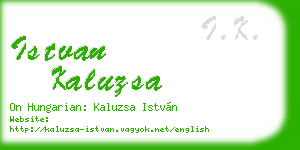 istvan kaluzsa business card